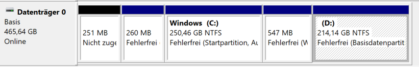 System- und Wiederherstellungs-Partition