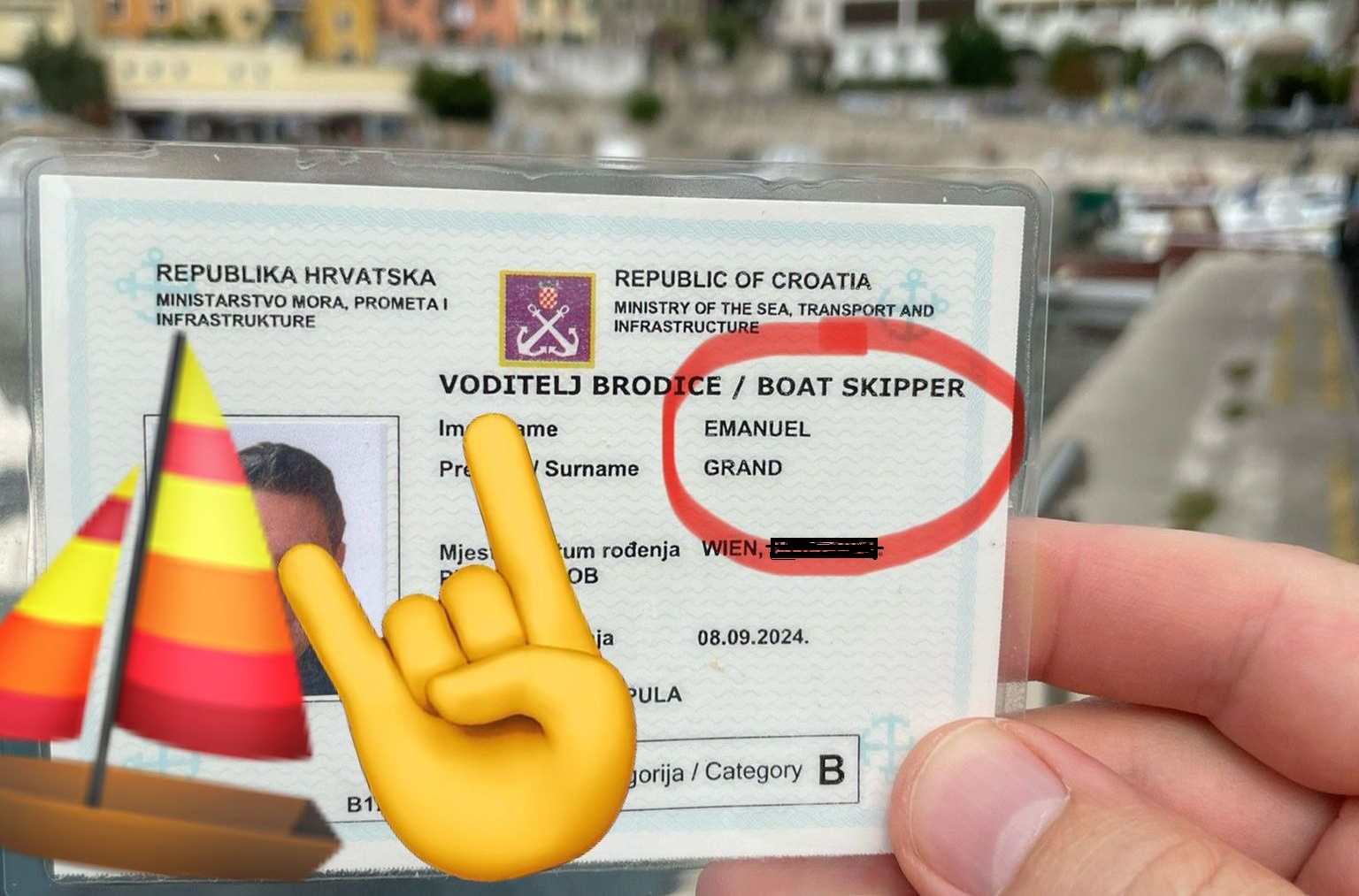 Kroatisches Küstenpatent Ausweis